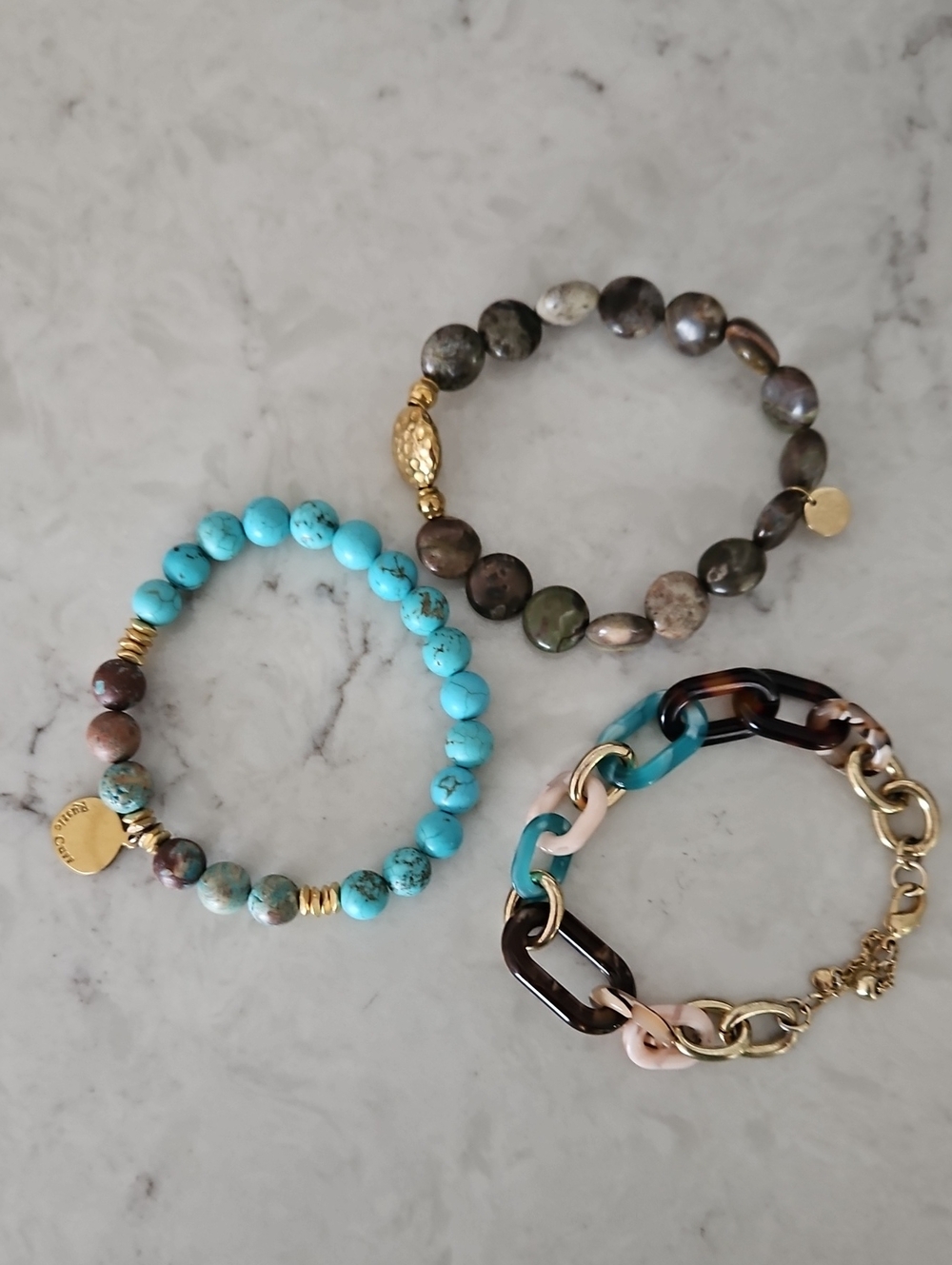 Rustic Cuff Bracelets, Set Of 3, EC